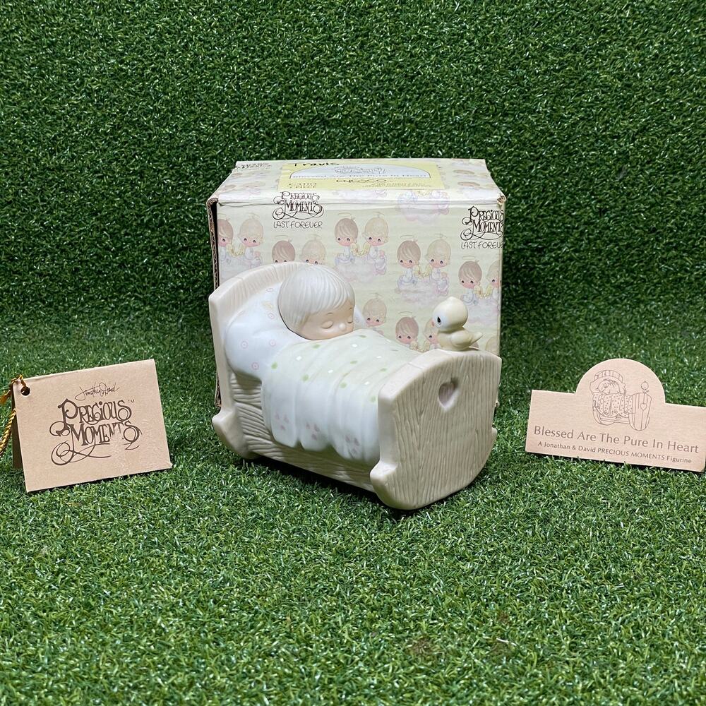 Vintage Precious Moments Blessed Are the Pure in Heart Porcelain Figurine